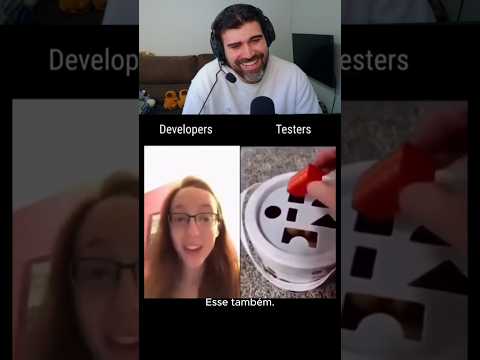 Desenvolvedores VS testadores 🤣 #react #humor
