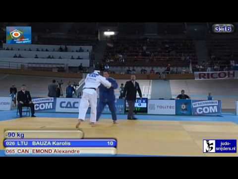 Judo 2010 World Cup Men Vienna: Karolis Bauza (LTU) - Alexandre Emond (CAN) [-90kg]