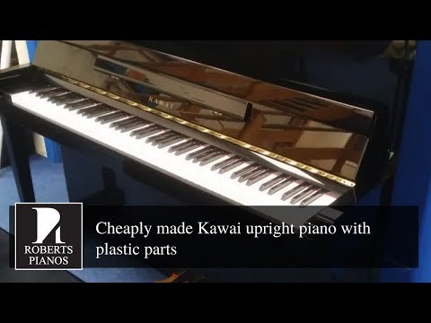 Cheaply made Kawai HA20 upright piano c1995; plastic action.