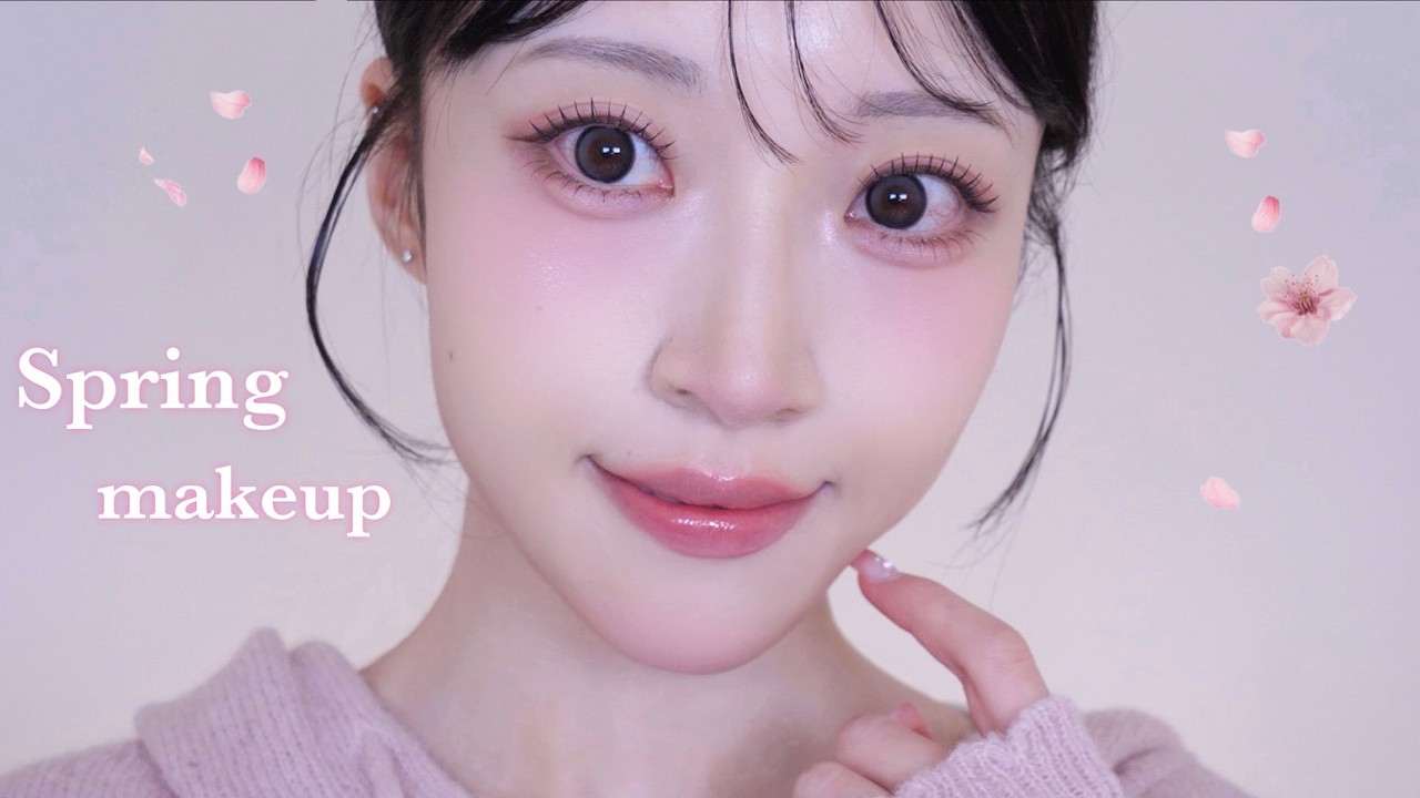 【2026春メイク】ふんわり桜ピンク🌸休日デートにもおすすめ｜他撮りでも盛れるコツ📸【新作コスメ多め】
