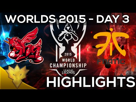 S5 Worlds 2015 - Fnatic vs AHQ Game Highlights / Best Plays Day 3