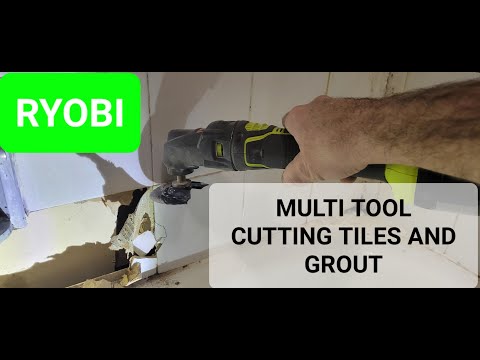 Ryobi 18v one+ multi tool cutting tiles grout