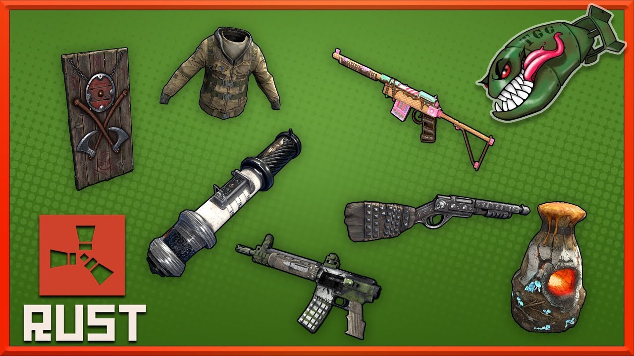 Rust Skins | Stockless LR, Candy SAR, Birch Furnace, Glory Launcher #107 (Rust Skin Previews)