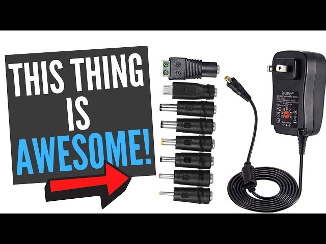 Vídeo relacionado con SoulBay Adaptador Universal de 30 W CA/CC, Fuente de alimentación conmutada con 9 Puntas seleccionables Incluye Enchufe USB para Dispositivos electrónicos domésticos de 3 V a 12 V, 2000 mA máx.