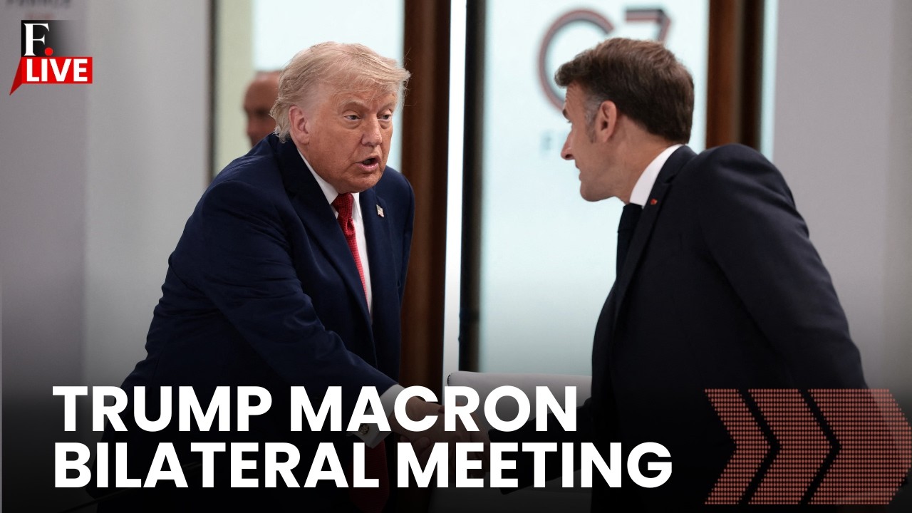 TRUMP MACRON MEETING LIVE: Trump Lands in Paris for Bilateral Meeting with Macron