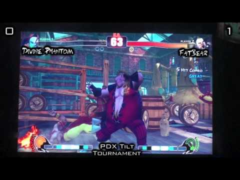 SF4 - PDX Tilt Tournament Losers Round 3 - Divine Phantom (CLW) vs FatBear (RUF).mov