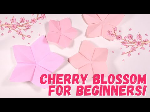 How to make a paper Cherry Blossom flower | Sakura flower tutorial