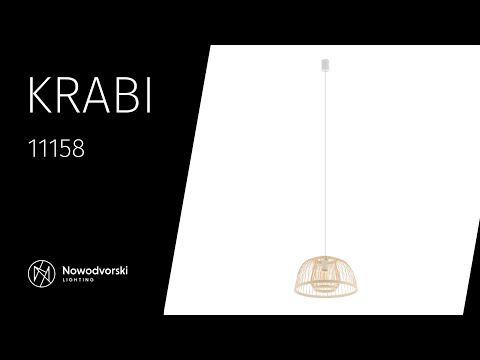 Підвісний світильник Nowodvorski 11158 Krabi E27 1x25W IP20 Вeige