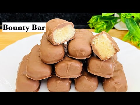 Homemade Bounty Bar recipe | How to make Coconut chocolate Bar | Spruha Cuisine