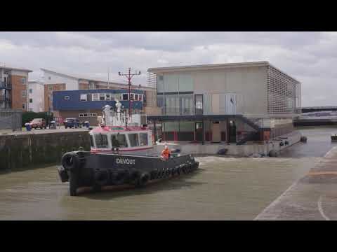 Floating pavilions sail into the docks of Canary Wharf