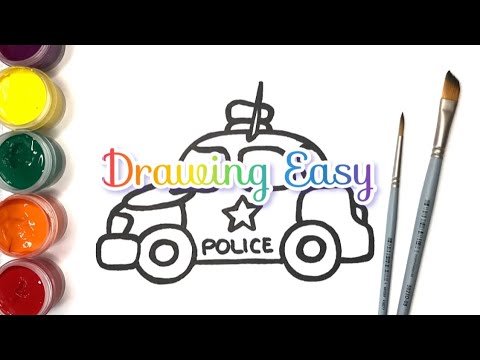 Let's Draw a Police Car and Protect the City from Intruders! | Drawing and Coloring For Kids