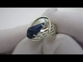 Відео огляд Срібна каблучка з содалітом кжх117
