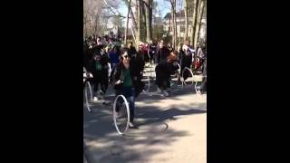 preview picture of video 'Wellesley College hoop rolling race 2013'