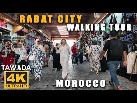 RABAT City 4K UHD Walking Tour, Morocco 🇲🇦