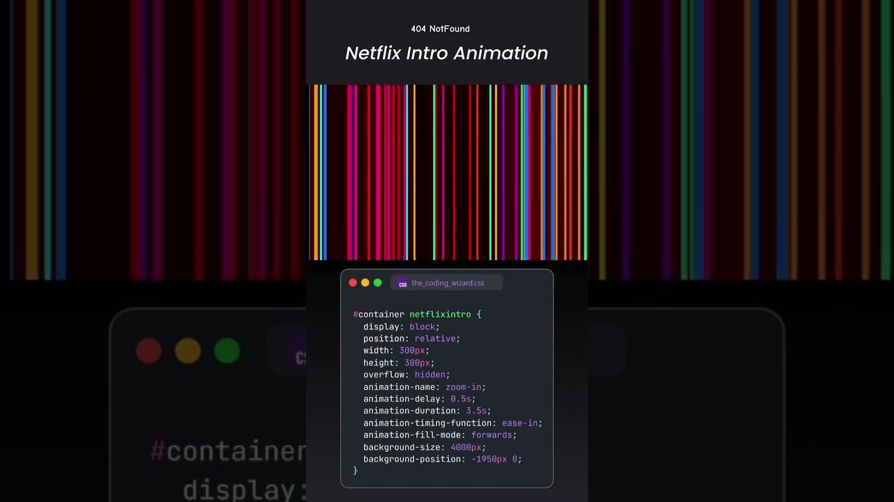 Netflix Intro Animation #coding #python #javascript #code #developer #codes #animation #js #games