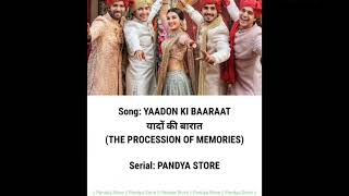 Lyrics (Hindi/Rom/Eng)  Yaadon Ki Baaraat  Pandya 