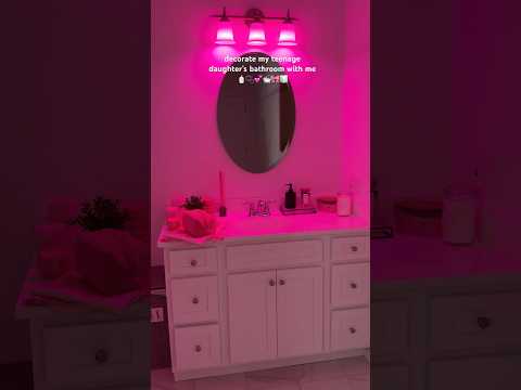 decorate my teenage daughter’s bathroom with me 🫧🧴💕🚽🧻🎀 #asmr #asmrsounds #shorts #teenager