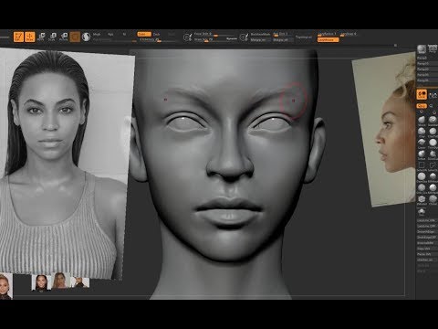 Realistic Female Face Likeness Sculpting in Zbrush