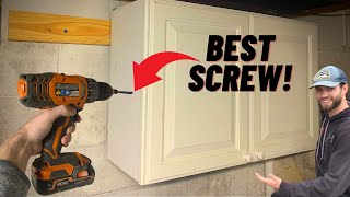 HOW TO MOUNT CABINETS on CONCRETE wall [How to hang / install cabinets on concrete or cinder block]
