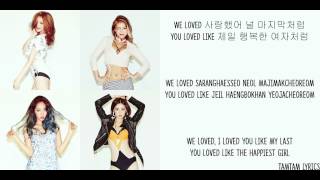 Loved - Wonder Girls Lyrics [Han,Rom,Eng]