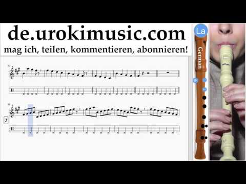 Blockflötenunterricht G. Mo-Torres, Cat Ballou & Lukas Podolski - Liebe deine Stadt Noten Lernen