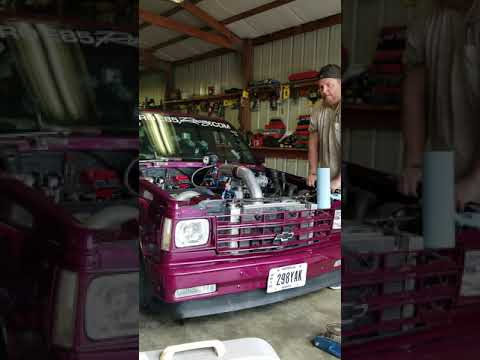 Comparing 400 lb to 600 lb springs on my s10 with qa1 coilover setup! Its heavy up front.