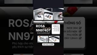 CHẬU RỬA BÁT 1 HỐ NOBINOX ROSA NN974DT video 4