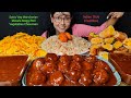 Eating Chilli Veg Manchurian Extra Gravy Fried Rice Noodles Maggi Roll