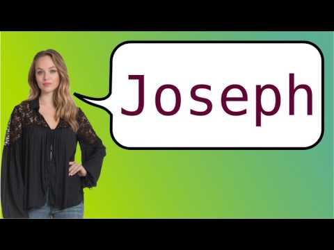 How to say 'joseph' in French?