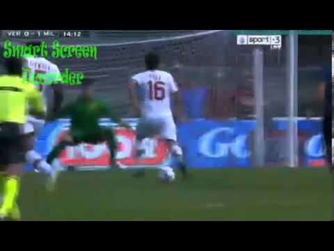 Andrea Poli Goal vs Verona ~ Verona   Milan 1 1 Highlights 24 08 2013