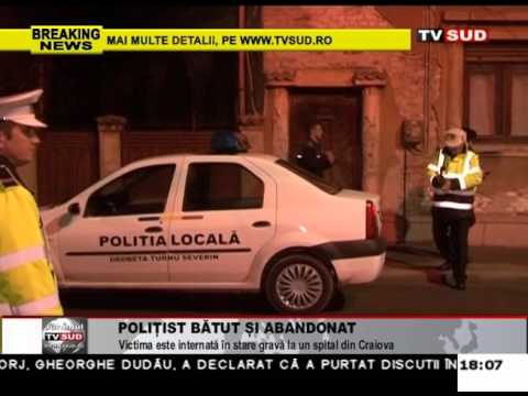 politist batut si abandonat