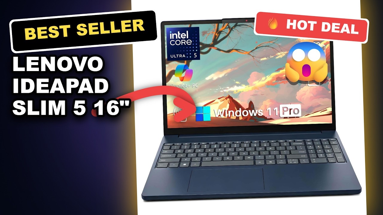 Lenovo IdeaPad Slim 5 16" Review: The Best Copilot+ Laptop for Creators? review video
