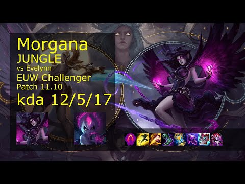 Morgana vs Evelynn Jungle - EUW Challenger 12/5/17 Patch 11.10 Gameplay