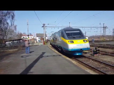 ČD 680 (Vlaky České dráhy) "Pendolino" SuperCity SC 515 směr Ostrava hl.n. - Vlaky stanice Cheb