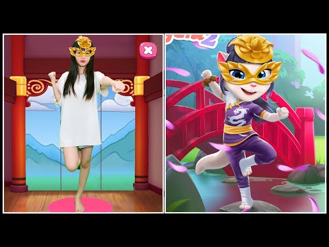 Imitating Angela Practice Martial Arts - My Talking Angela 2 In Real Life