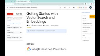 Getting Started with Vector Search and Embeddings | #qwiklabs | #GSP1202 | [With Explanation🗣️]
