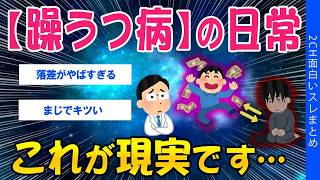 【閲覧注意】「これが現実です…」躁うつ病患者が語る地獄のような日々【2ch健康スレ】