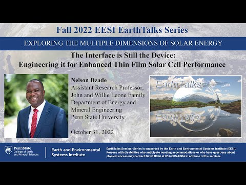 EarthTalks: Engineering for enhanced thin-film solar cell performance