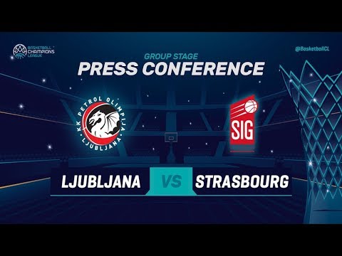 Petrol Olimpija v SIG Strasbourg - Press Conference - Basketball Champions League 2018-19