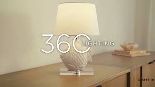 1_Watch A Video About the Finely Tropical Fish White Ceramic Lamp