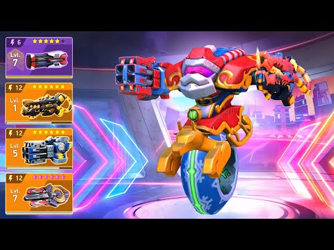 Killshot & Repeater 12, Missile Rack 6, Hellfire 12, Disc Launcher 12 - Mech Arena