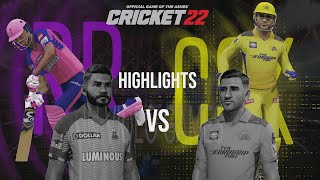 RR vs CSK - Rajasthan Royals vs Chennai Super Kings IPL Match Highlights 2023 Cricket 22 Gameplay