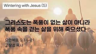 그리스도는  폭풍이 없는 삶이 아니라 폭풍 속을 걷는 삶을 위해 죽으셨다