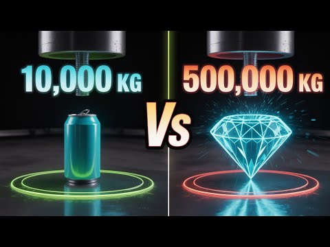 HYDRAULIC PRESS 10,000 KG vs 500,000 KG Diamond  50 LEVELS OF EXTREME DESTRUCTION ASMR