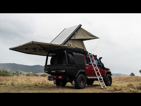 LandCruiser Overland Setup | The Bush Company AX27 Rooftop Tent + 270XT Max Awning