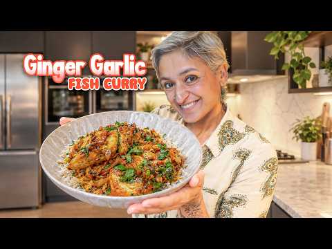 The EASIEST 15-minute GINGER GARLIC FISH CURRY!