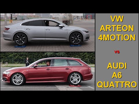 SLIP TEST - haldex vs torsen - VW Arteon vs Audi A6 - 4Motion vs Quattro - @4x4.tests.on.rollers