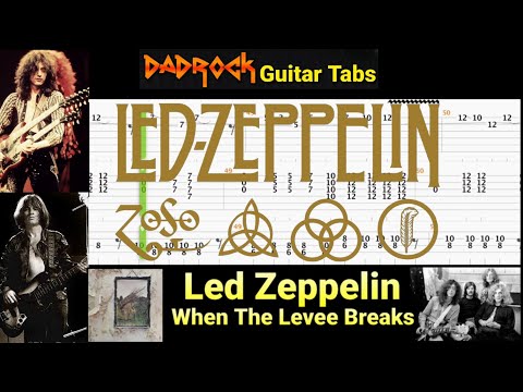 When The Levee Breaks - Led Zeppelin - Slide Guitar + Bass TABS Lesson