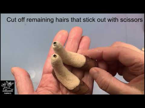0064 Auntie Stop Motion Puppet - Defuzzing Making Needle-Felted Surface Smooth (SHORT) - MOREZMORE