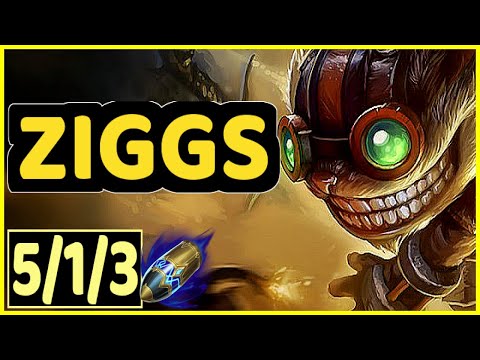 ZIGGS VS MORDEKAISER - 5/1/3 KDA MID GAMEPLAY CHALLENGER I